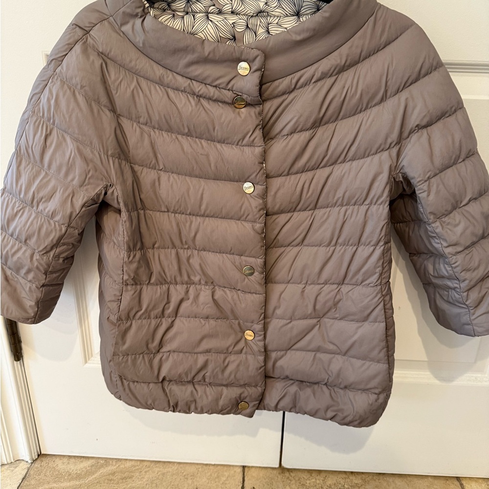 Herno reversible 3/4 sleeve Puffer Jacket - Gray size 42